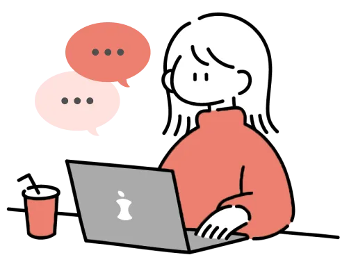 お客様とコミュニケーションをとっている女性